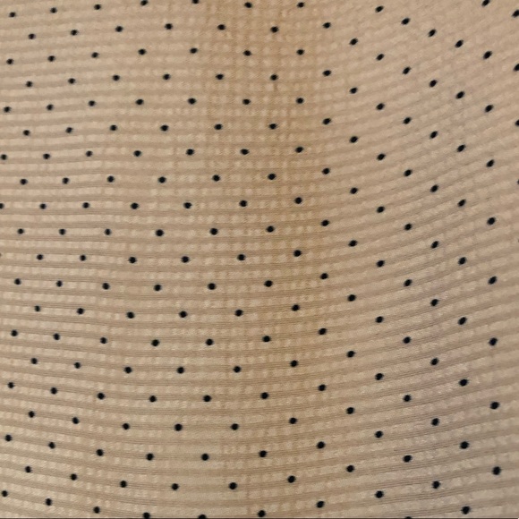 Salmon blush and navy polka dot blouse - Picture 4 of 8